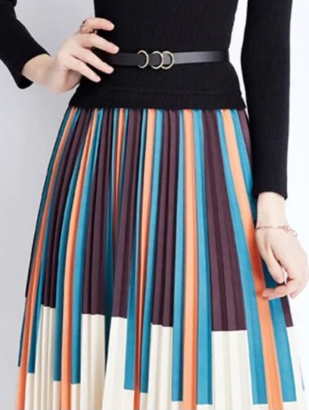 Feiinvan Striped Knitted skirt dress set Size Medium